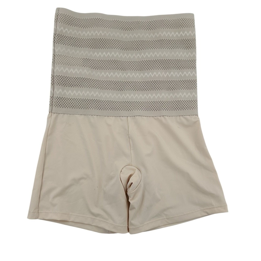 Unbranded  High Waisted Shapewear Shorts Tummy Control Beige Women Large